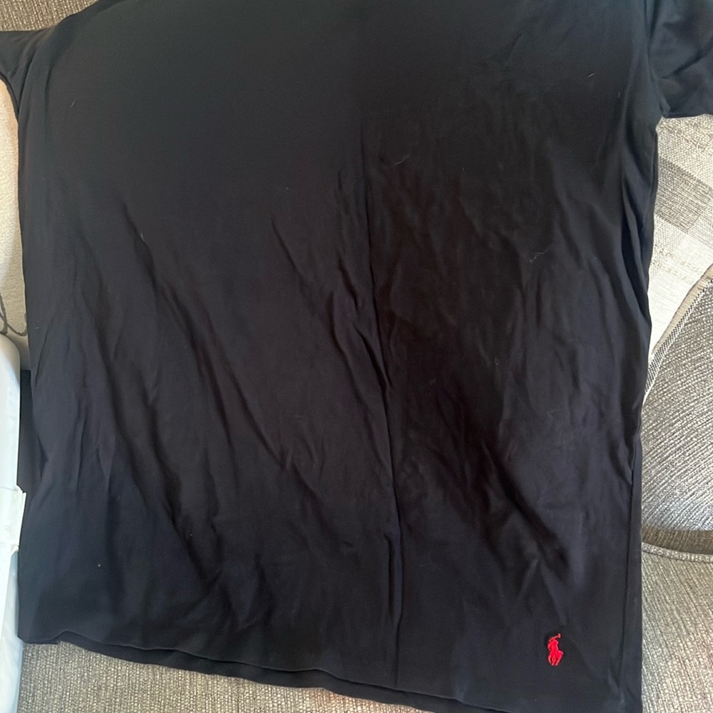 Set of four men’s black soft polo Tees worn once